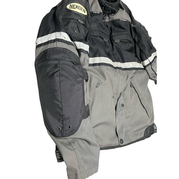 NEXGEN WATERPROOF MOTORCYCLE JACKET Men's Medium Reflective Padded Zip Lining - Picture 7 of 12
